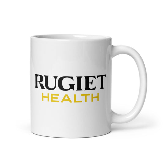 White glossy mug - Rugiet Health